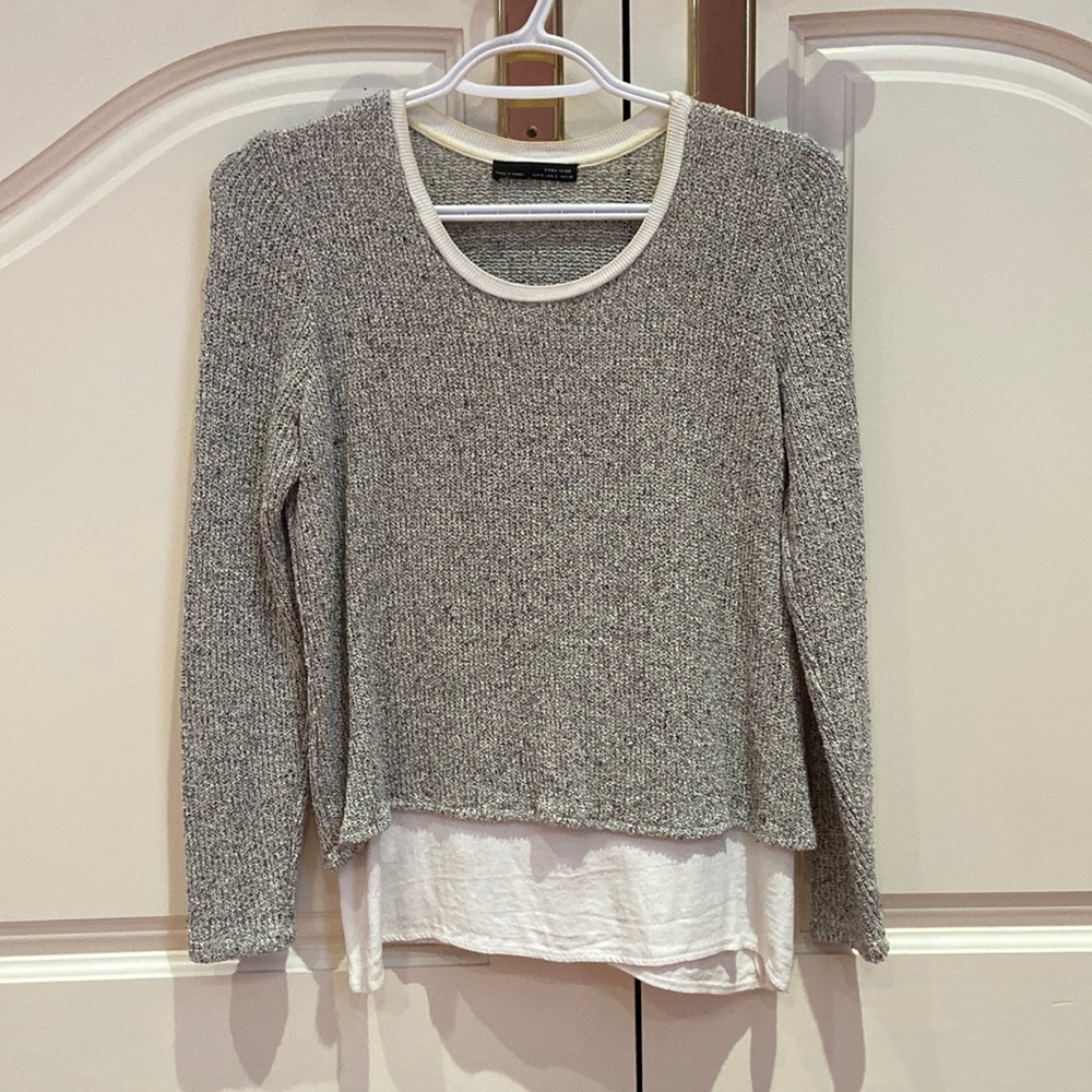Zara sweater with built in blouse underneath